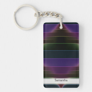 Llavero Neon Rainbow Stripes