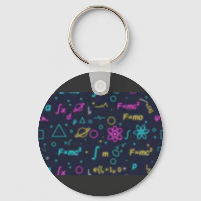 Llavero Neon Science & Math Formulas Pattern T-Shirt | Phy (Anverso)