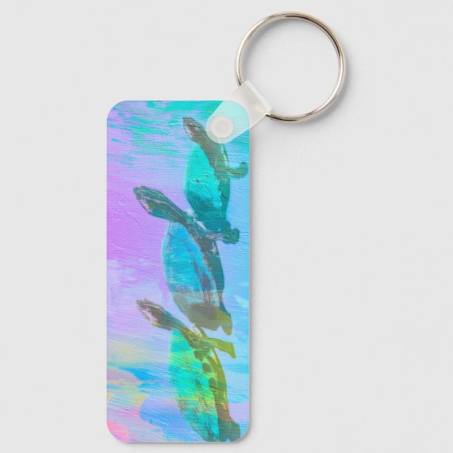Llavero Neon Turtle (Reverso)