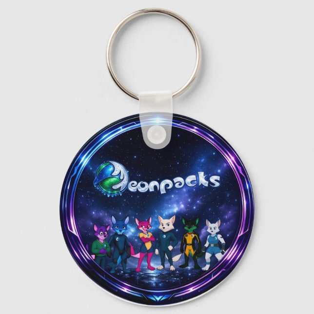 Llavero Neonpacks (diseño circular) (Anverso)