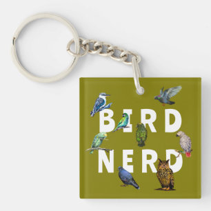 Llavero NERD de AVE, loros, búho, palomas, kookaburra