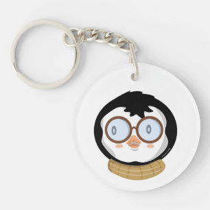 Llavero Nerdy Penguin Boy Acrílico Keychain