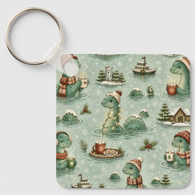 Llavero Nessie de Navidad Monstruo del Lago Ness Acogedore (Anverso)