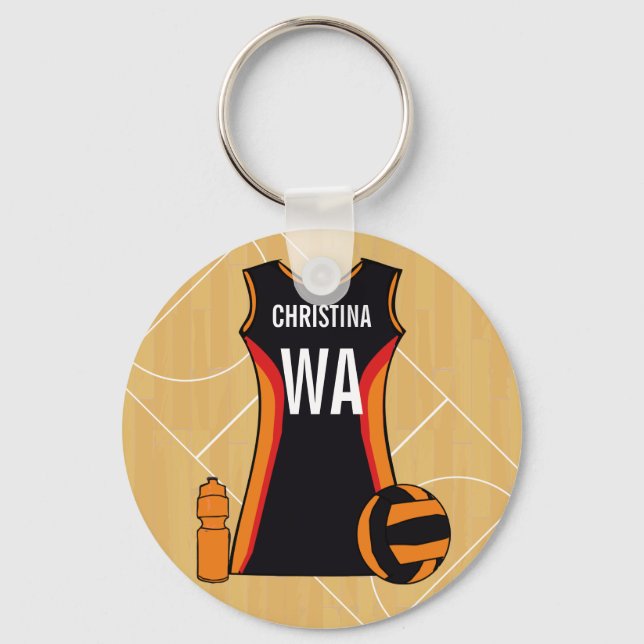 Llavero Netball personalizado único (Anverso)