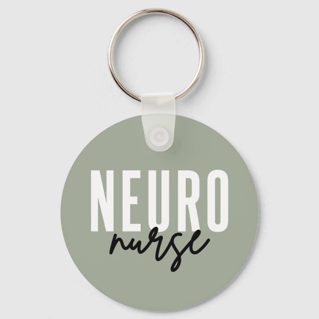 Llavero Neuro Enfermero Neurociencia apreciaciones regalos (Anverso)
