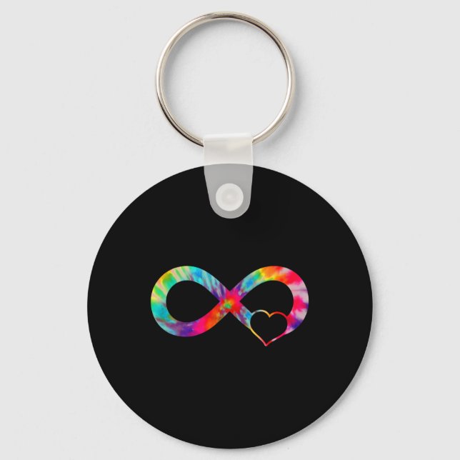Llavero Neurodiversidad Rótulo Infinito del Corazón Autism (Anverso)