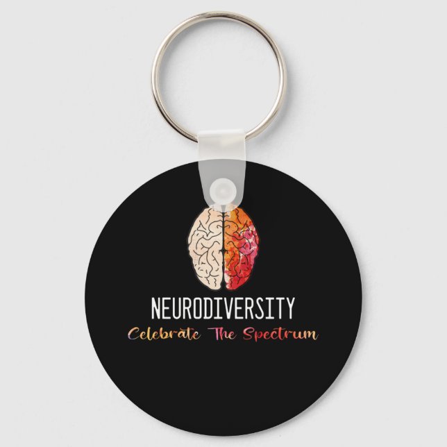 Llavero Neurodiversity Autism Spectrum ASD ADHD Rainbow (Anverso)
