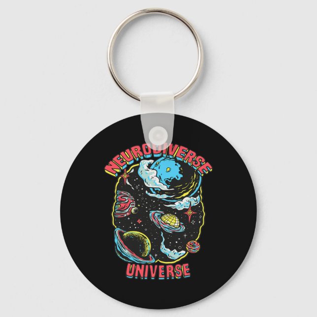Llavero Neurodiverso Universo Neurodiversidad Abrazo Adhd (Anverso)