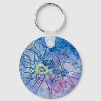 Llavero Neuron Watercolor Azul - Keychain