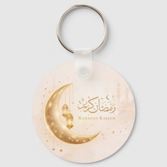 Llavero Neutral Gold Ramadan Kareem Keychain l– Islamic (Anverso)