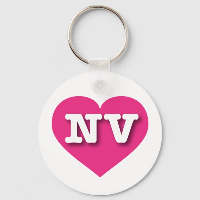 Llavero Nevada Hot Pink Heart - Amo NV (Anverso)