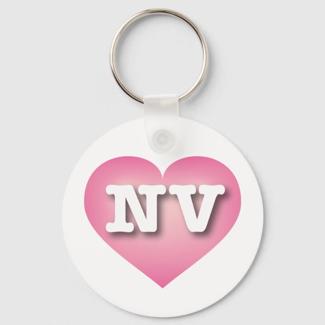 Llavero Nevada Pink Fade Heart - Amo NV (Anverso)
