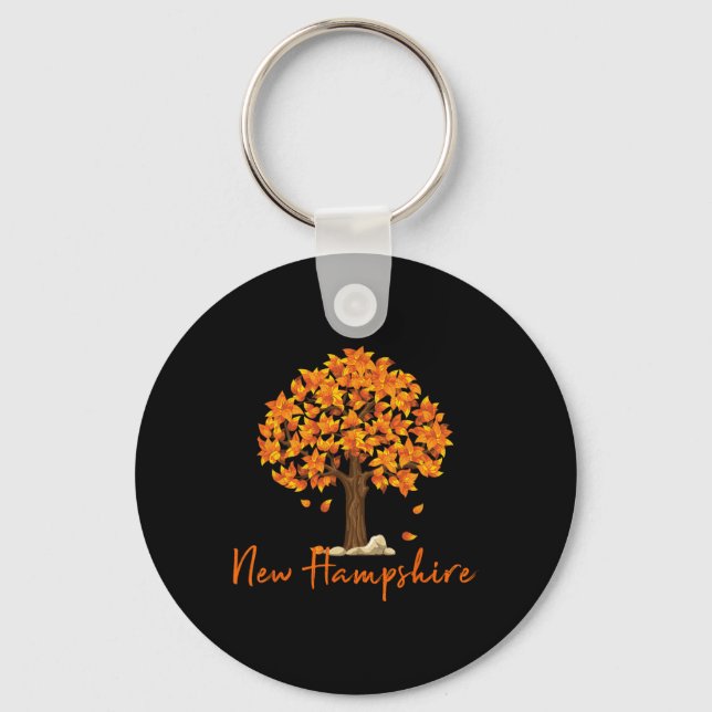 Llavero New Hampshire Fall Foliage Autumn Rustic Maple Oak (Anverso)