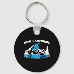 Llavero New Hampshire Snowboard Winter And Mountain Spo