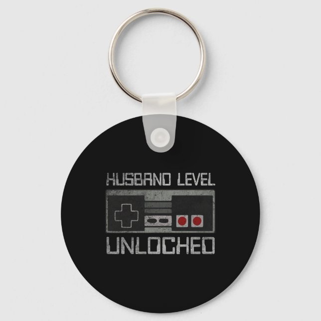 Llavero New Husband Level Unlocked Just Married Gamer Bach (Anverso)
