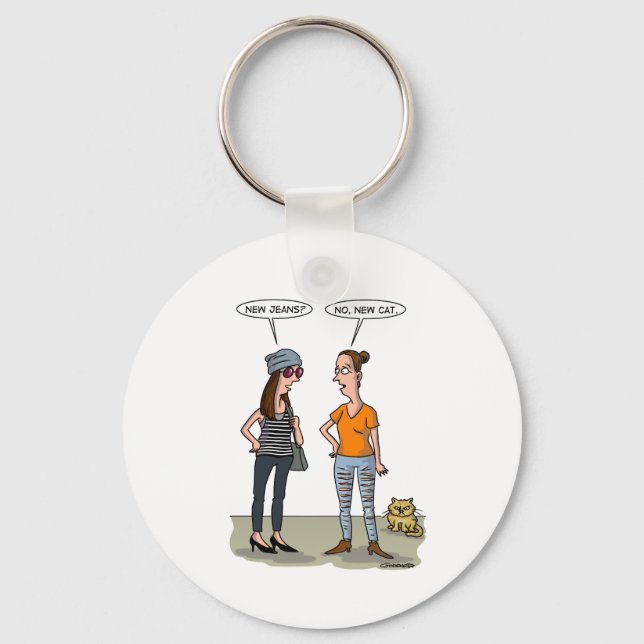 Llavero New jeans? No, new cat. Folded Greeting Card (Anverso)