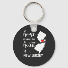 Llavero New Jersey home is where the heart is
