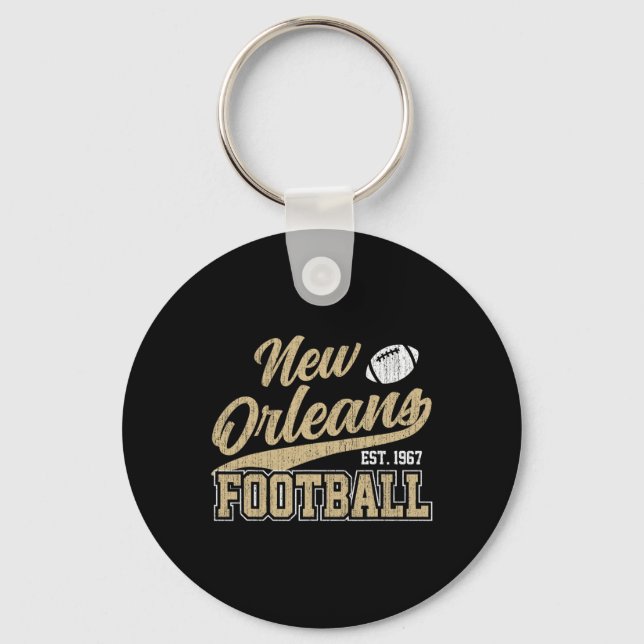 Llavero New Orleans Distressed Football Team Fan Srts  (Anverso)