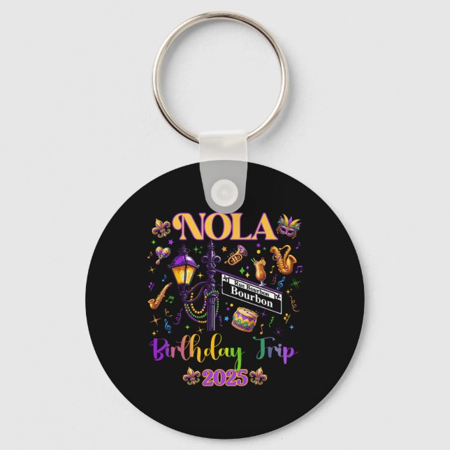 Llavero New Orleans Nola 2025 Girls' Birthday Bachelorette (Anverso)