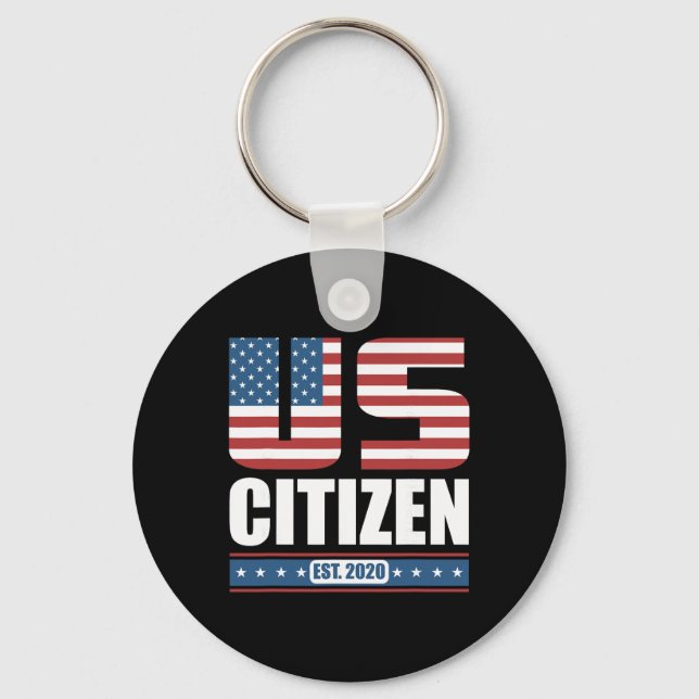 Llavero New Us Citizen Gift - Proud United States Citizen  (Anverso)