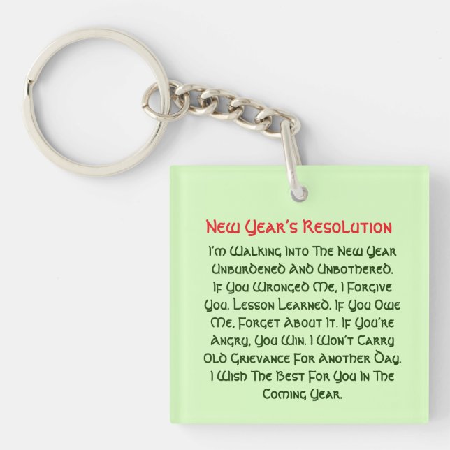 Llavero New Year’s Resolution Keychain (Frente)