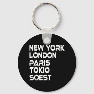 Llavero New York London Tokio Paris Anhänger