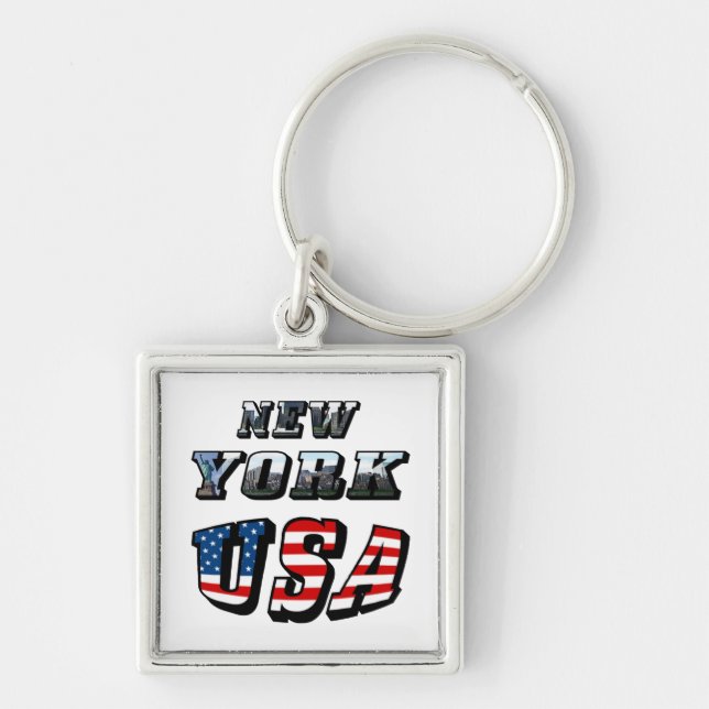 Llavero New York Picture and USA Text (Frente)