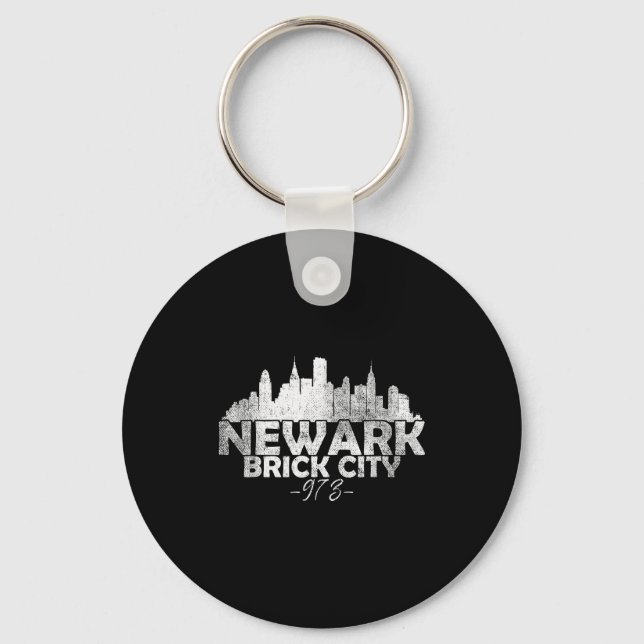 Llavero Newark New Jersey Nj Brick City Skyline  (Anverso)