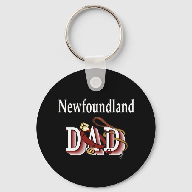 Llavero newfoundland dad Keychain (Anverso)