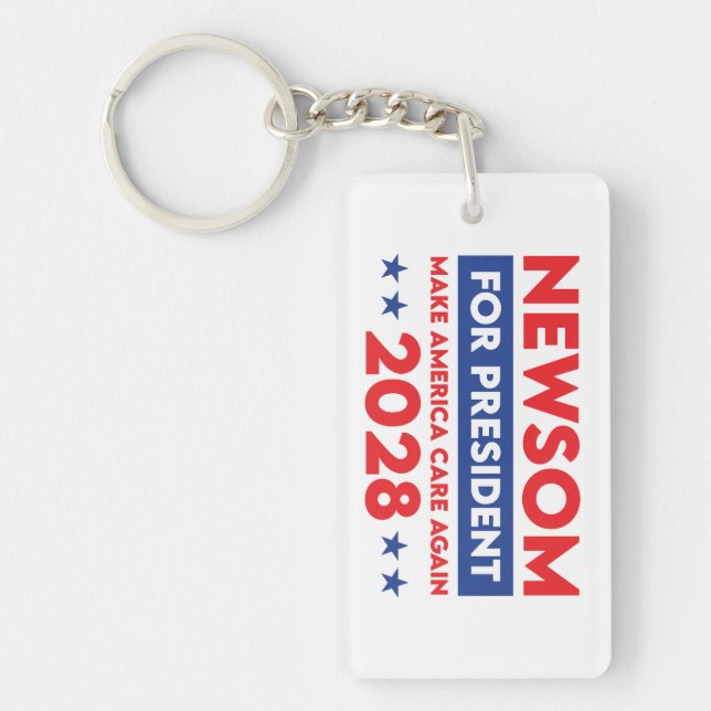 Llavero Newsom For President 2028 Keychain (Frente)