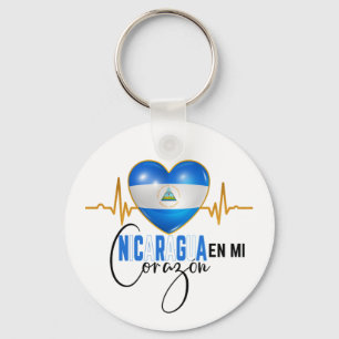 Llavero Nicaragua en mi corazón Orgullo nicaragüense