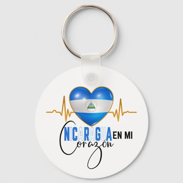 Llavero Nicaragua en mi corazón Orgullo nicaragüense (Anverso)