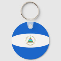 Nicaragua Fisheye Flag Keychain