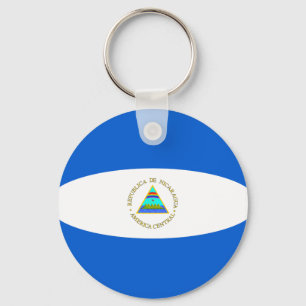 Llavero Nicaragua Fisheye Flag Keychain