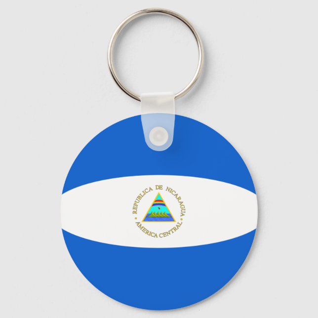 Llavero Nicaragua Fisheye Flag Keychain (Anverso)