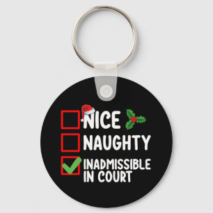 Llavero Nice Naughty Inadmisible En La Lista De Navidades
