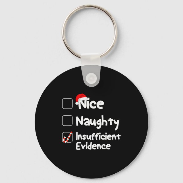 Llavero Nice Naughty Insufficient Evidence Christmas Santa (Anverso)