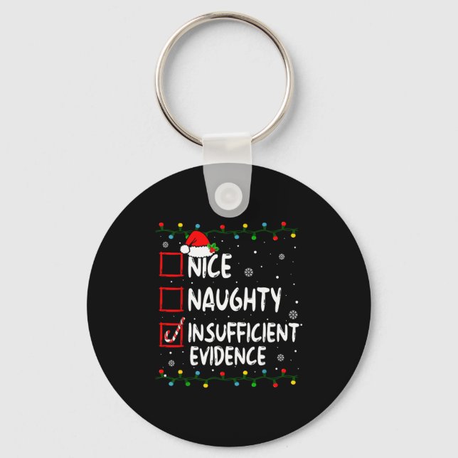 Llavero Nice Naughty Insufficient Evidence Christmas Santa (Anverso)