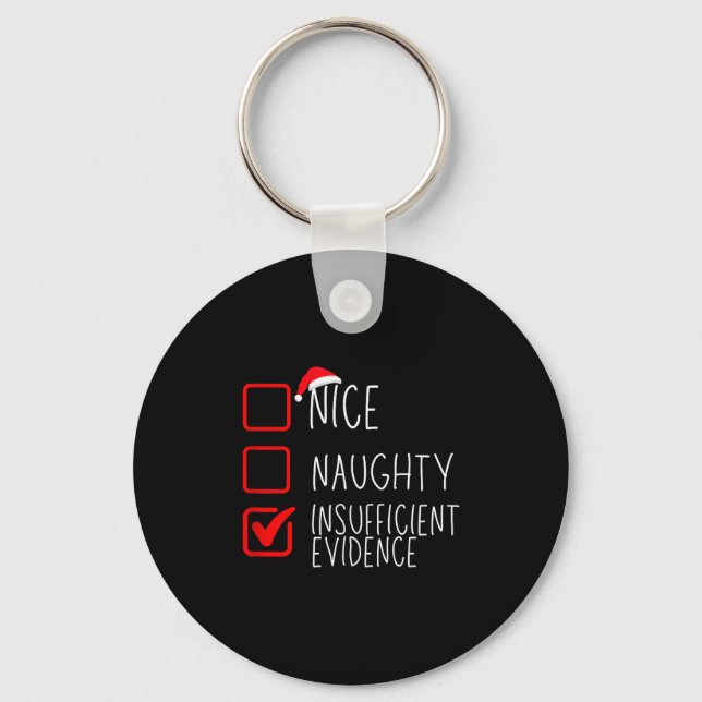 Llavero Nice Naughty Insufficient Evidence Christmas Santa (Anverso)