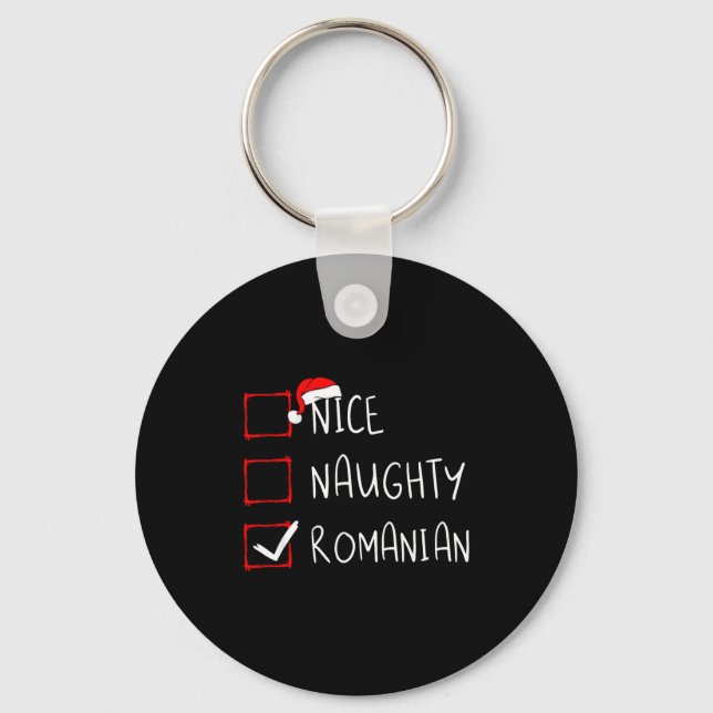 Llavero Nice Naughty Romanian Christmas Romania Heritage R (Anverso)