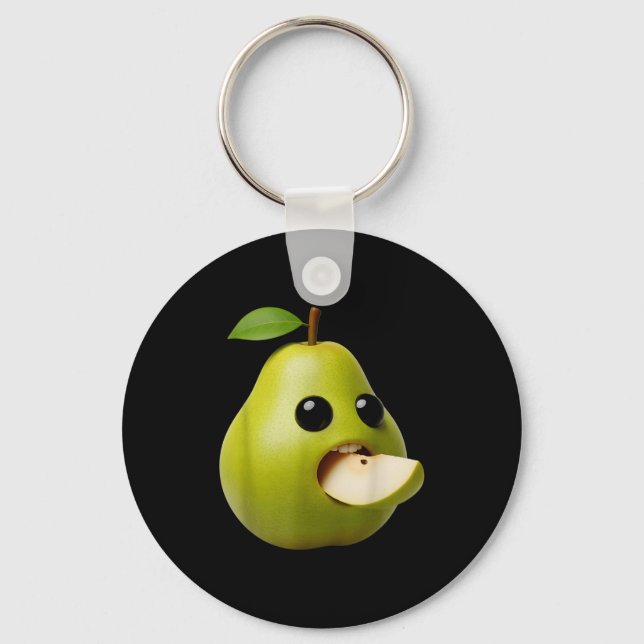 Llavero Niche Fruits Funny Pear Meme Brainrot Surreal  (Anverso)