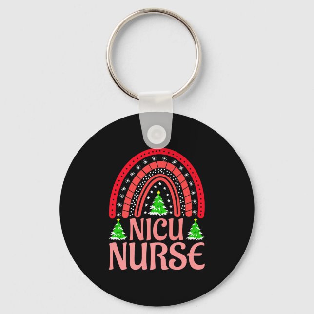 Llavero Nicu Nurse Christmas Crew Nurselife Nursing Xmas P (Anverso)