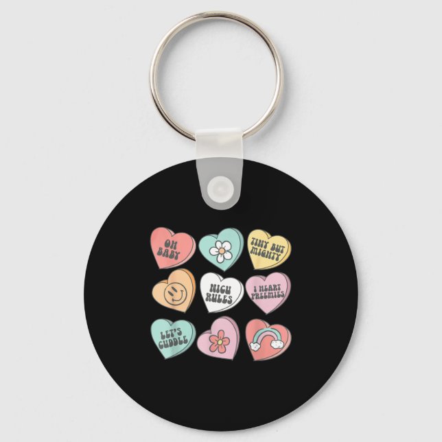 Llavero Nicu Nurse Valentine's Day Heart Candy Neonatal Ic (Anverso)