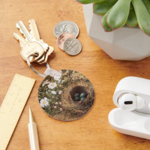 Llavero Nido de pájaro y rosas silvestres de John William 