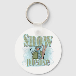 Llavero Nieve del esquí de Pengin por favor