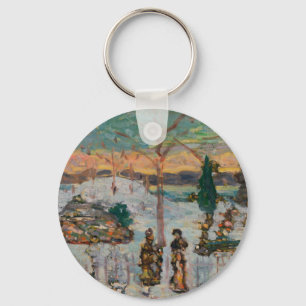 Llavero Nieve en abril de Maurice Prendergast, Arte Antigu