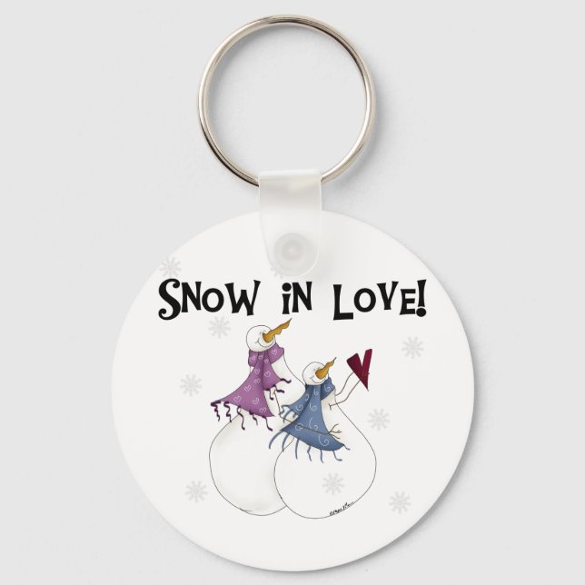 Llavero Nieve en amor Camisetas y regalos de Snowman (Anverso)