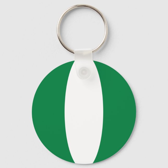 Llavero Nigeria Fisheye Flag Keychain (Anverso)