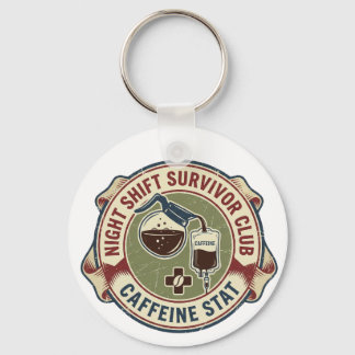 Llavero Night Shift Survivor Club Caffeine Nurse Coffee