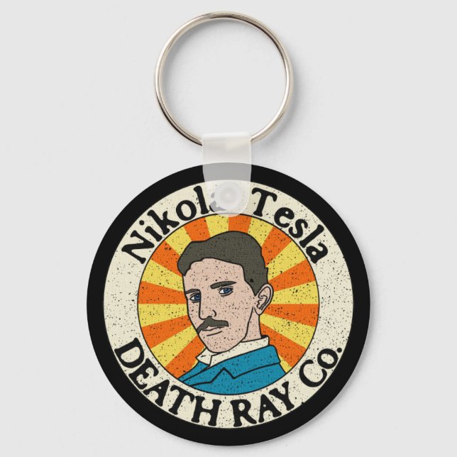 Llavero Nikola Tesla Death Ray Co. Keychain (Anverso)